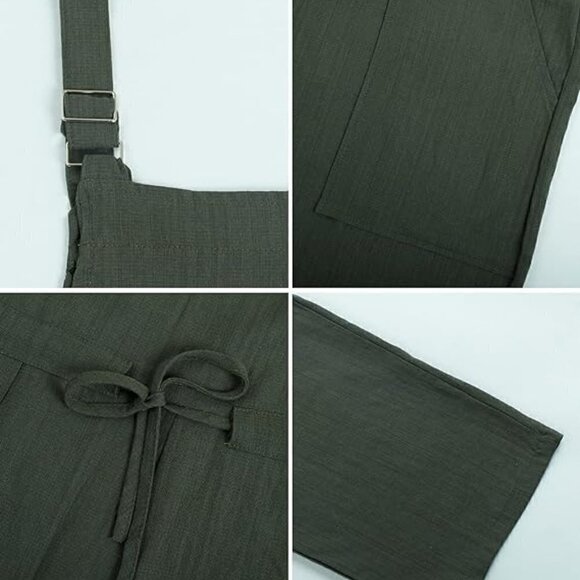 Cotton Overalls with Adjustable Drawstring - Picture 5 of 6